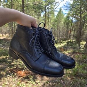 Kenneth Cole Leather Combat Boots